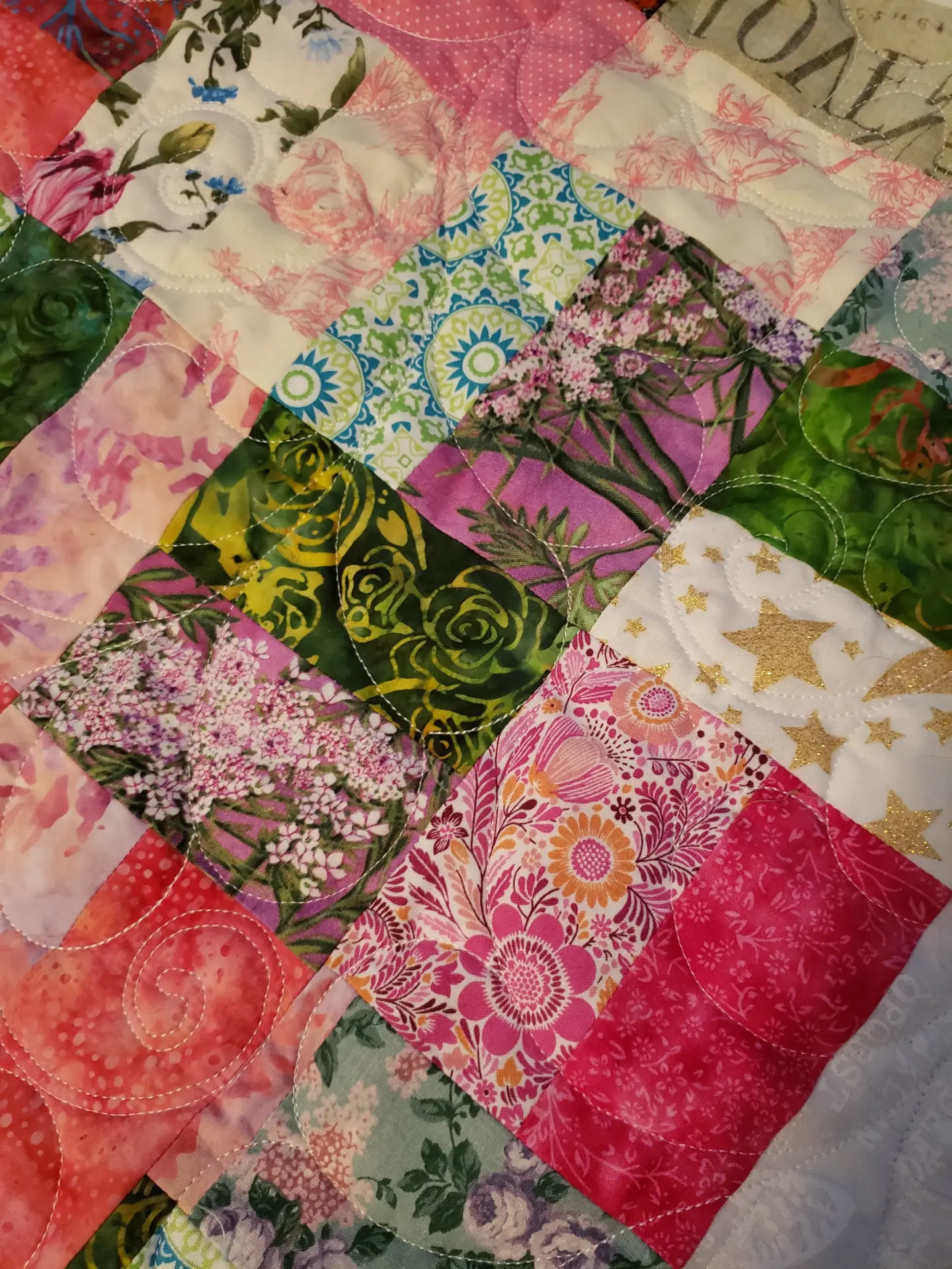 A patchwork quilt