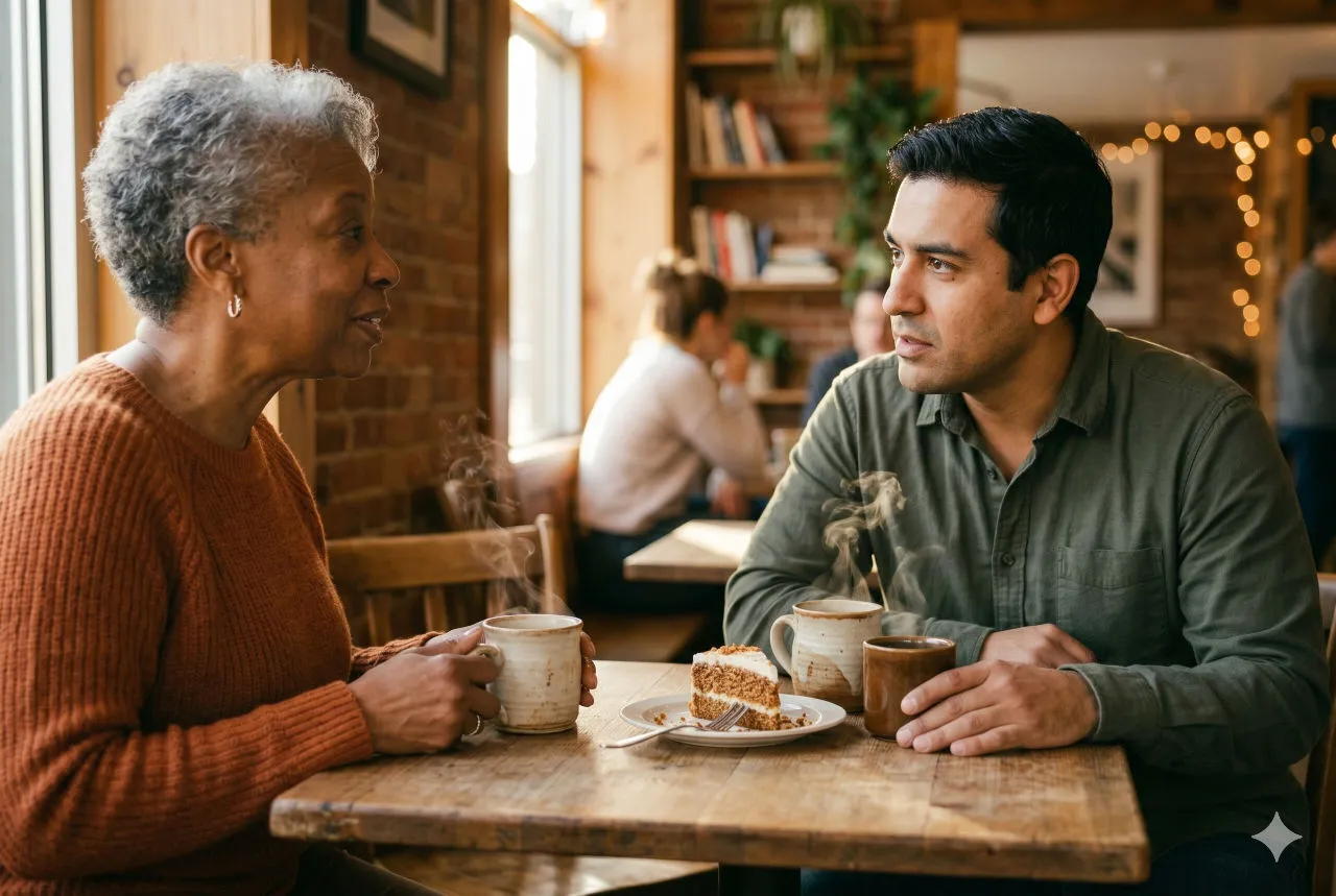 Death cafe tea and cake conversation